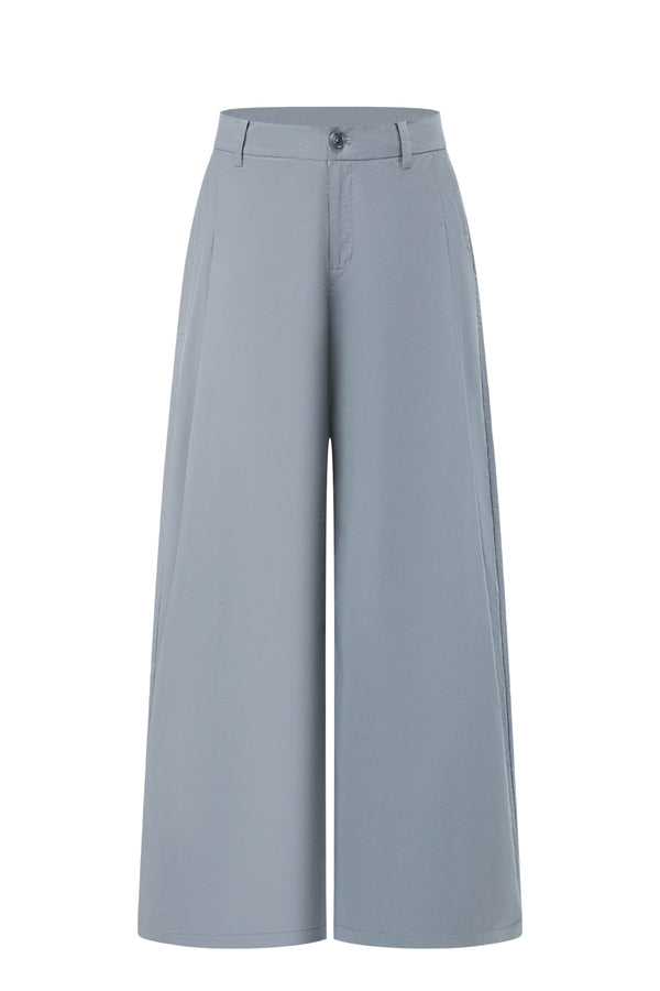 SWAYING/KNIT cotton wide-leg pants SW24SS3B60 gray blue